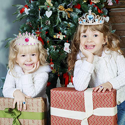 Balhvit 65 Pcs Princess Pretend Jewelry Toy, Girl's Jewelry Dress Up Play Set with Crowns, Necklaces, Earrings, Rings, Wands, Bracelets, Pretend Play Toddler Jewelry for Girls Birthday Party Favors
