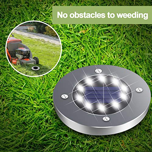 DUUDO Solar Ground Light, Newest 10 LED Garden Pathway Outdoor