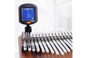 LIZHOUMIL Kalimba Tuner Thumb Piano Special Tuner, Rotatable Clip-On Digital Tuner Thumb Piano For Beginners Teenagers Thumb Piano Accessories for Guitar, BASS, Ukulele Black