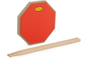 StarQuest SQ-DA-PP8 Drum Practice Pad 8" w/Drumsticks – Quiet Double-Sided Drum Pad for Beginners & Pro Drummers – Portable, 