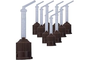 100 PCs Dental Grade Dental 7016 1:1 Brown/White Core Impression Mixing Tips by JEVOLVE | Mixing Tips for Dental Temporary Crowns Material Mix