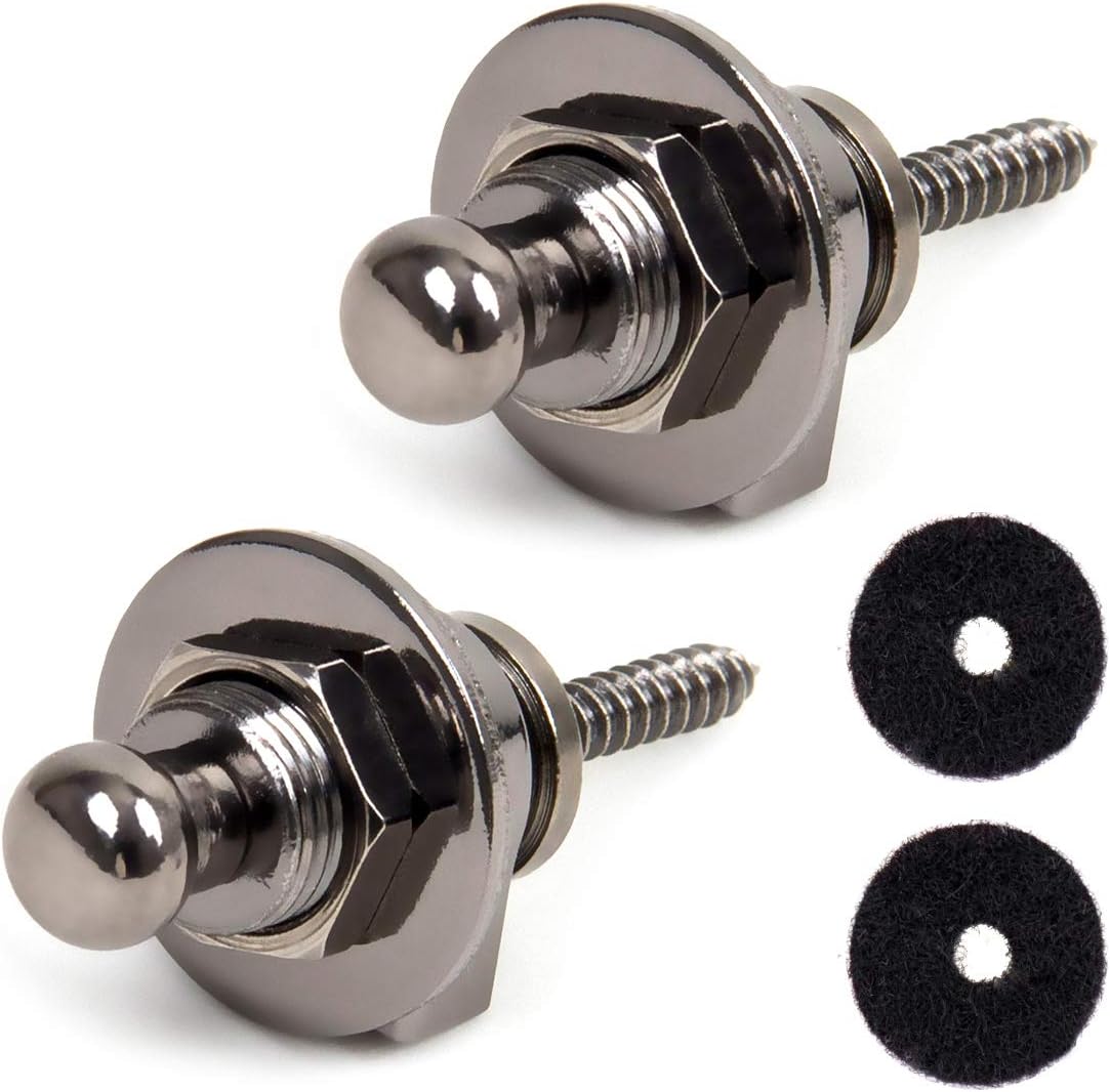 2 Pcs Kmise Guitar Strap Locks Straplocks Buttons for Electric Bass Guitar Parts