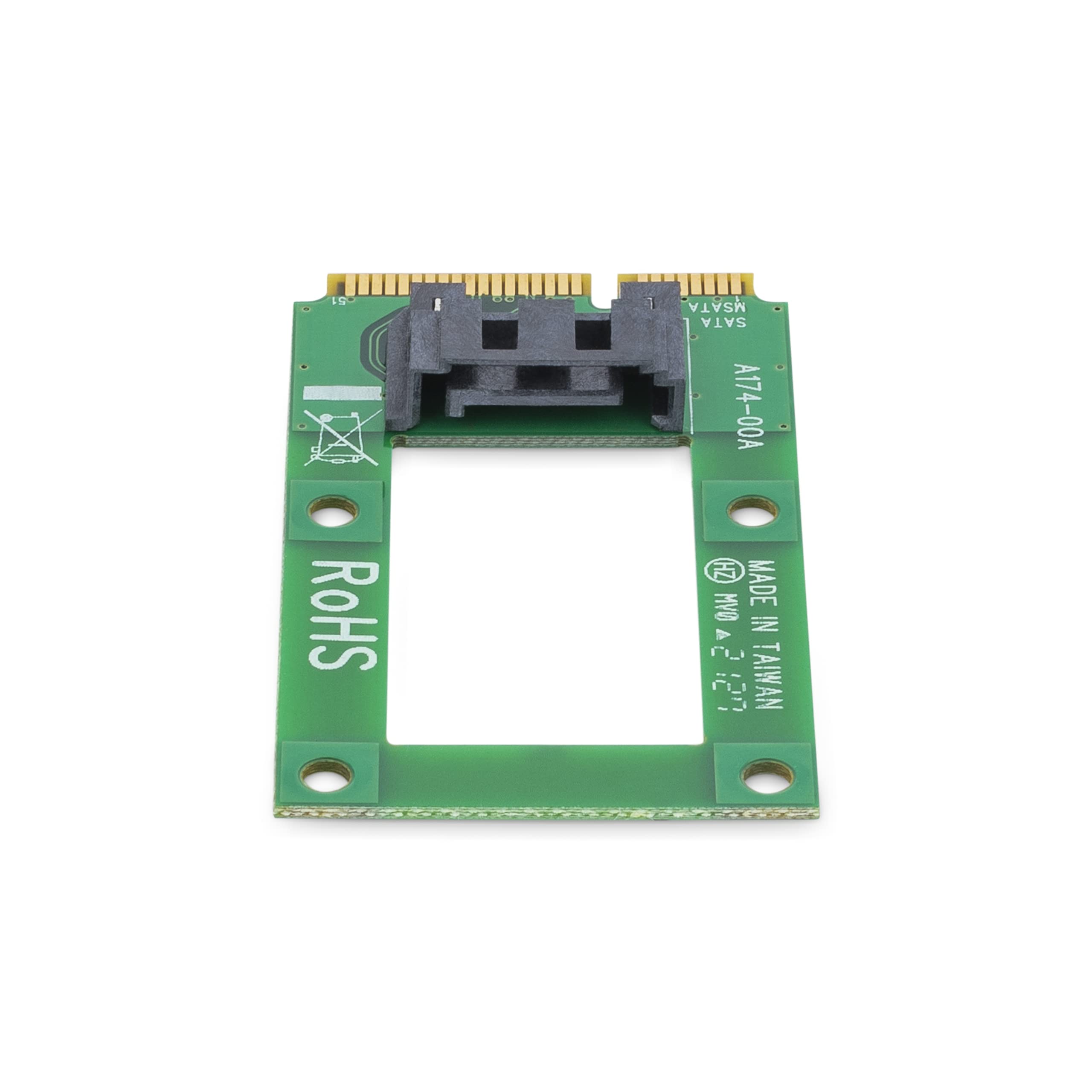 StarTech.com mSATA to SATA HDD / SSD Adapter – Mini SATA to SATA Converter Card - mSATA to SATA 2.5/3.5 Hard Drive Adapter Converter Card , TAA (MSAT2SAT3)