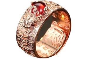 Crymystal Feng Shui Pixiu Mantra Ring 2023 For Men Women Retro Toad Ring Six-Word Mantra Heart Sutra Ring Buddhist Heart Sutra Ring Adjustable