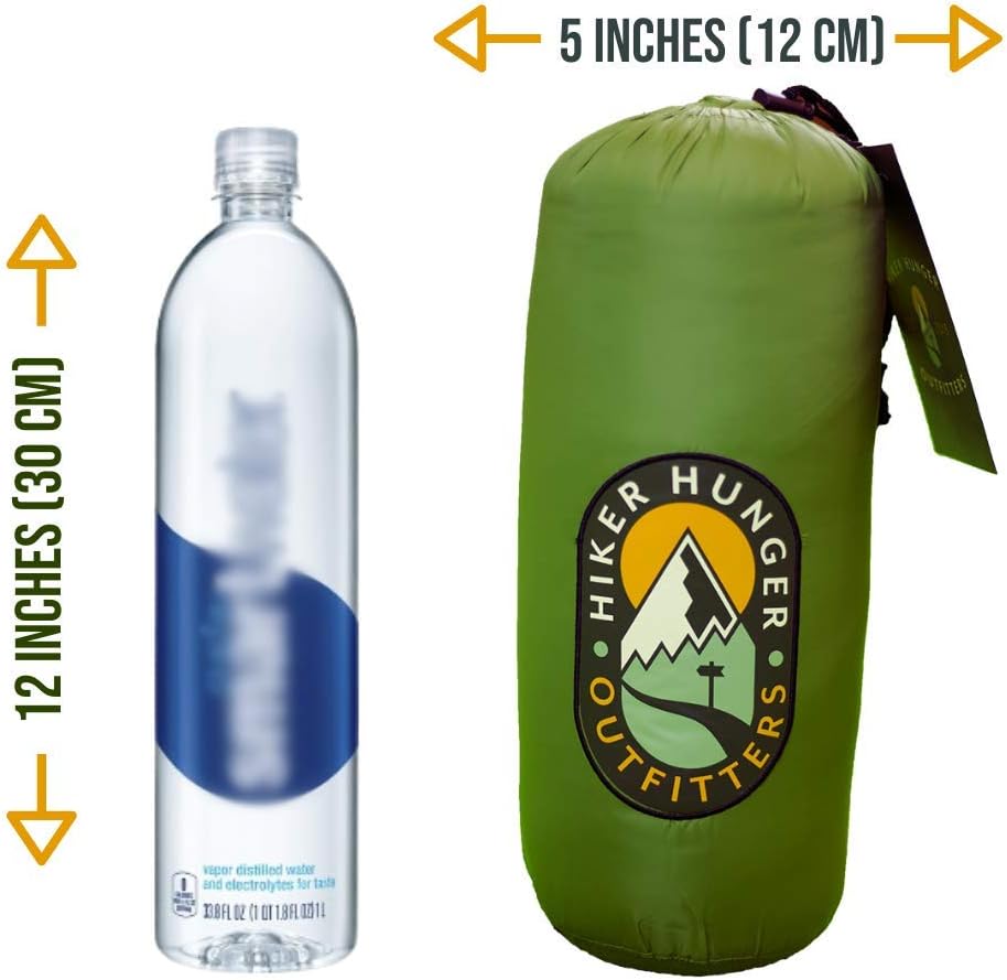 Hiker Hunger Outfitters | Extra Large Double Insulated Outdoor Camping Blanket | Easy to Pack, Waterproof, Durable, Lightweight & Warm| Best for Hiking, Backpacking, Stadium Events, Picnic | Green: Kitchen & Dining
