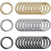 30Pcs Metal Spring O Rings Round Carabiner Keyring, BetterJonny 28mm Spring Keyrings Buckle Snap Clip Trigger for Keychain Bags Purse Craft DIY Accessories(3 Colors)