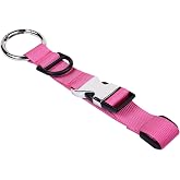 Wisdompro Jacket Gripper Travel Strap, Add a Bag Luggage Straps - Hot Pink | Baggage Suitcase Belts Travel Accessories with Hook and D-Ring - Make Your Hands Free, Easy to Carry Your Extra Bags
