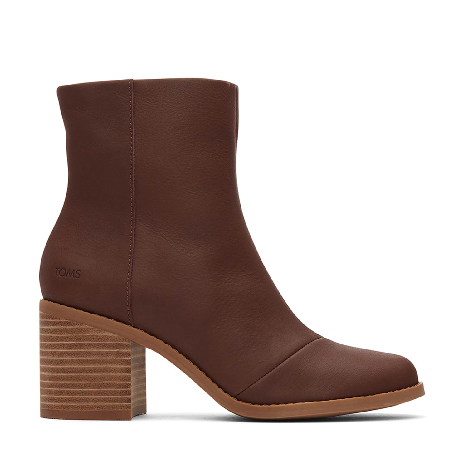 TOMS Women’s Evelyn Ankle Boot, Chestnut Leather, 9.5