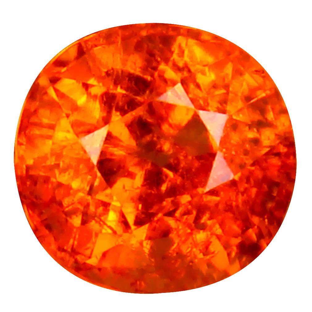 1.54 ct Oval Cut (6 x 6 mm) Namibian Fanta Orange Spessartine Natural Loose Gemstone