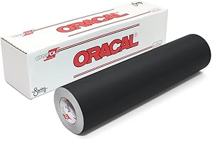 Roll of Oracal 651 Matte Black Vinyl for Craft Cutters and Vinyl Sign Cutters (12" x6FT)
