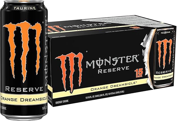 MONSTER ENERGY RESERVE ORANGE DREAMSICLE, ENERGY DRINK, 16...