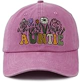 Tynqwegui Auntie Hat for Women, Adjustable Embroidered Cotton Aunt Garden Baseball Cap