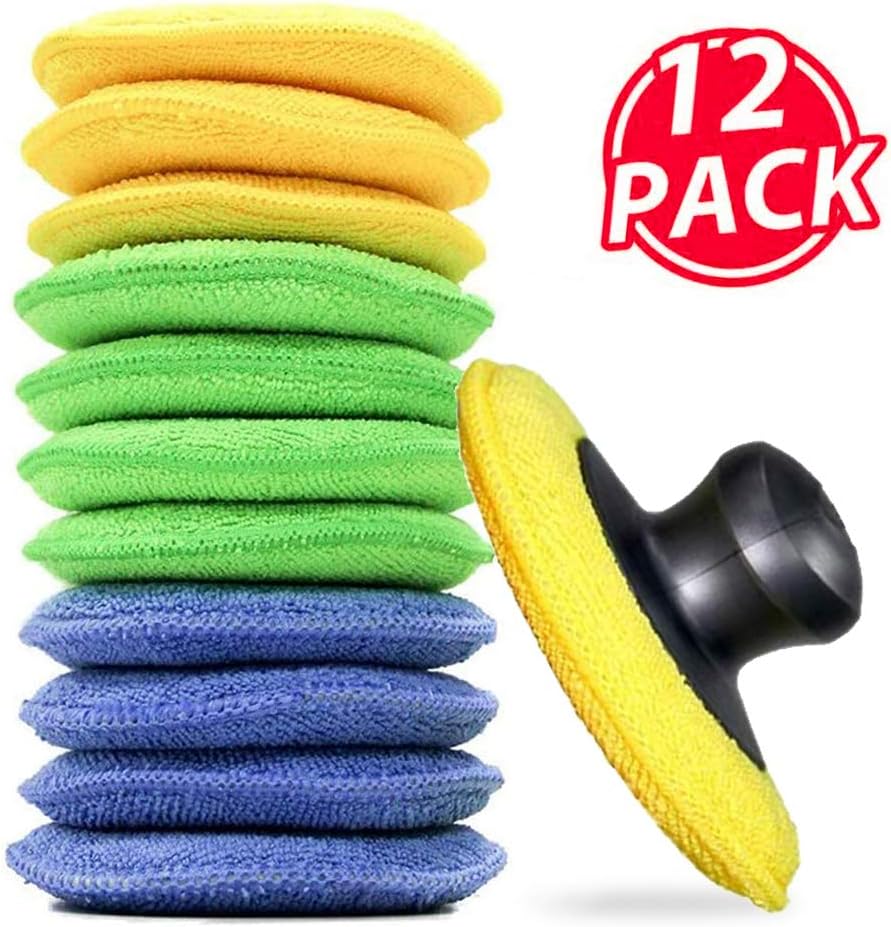 12pcs microfibre hand polishing sponge Waxing Polish Wax Foam Sponge