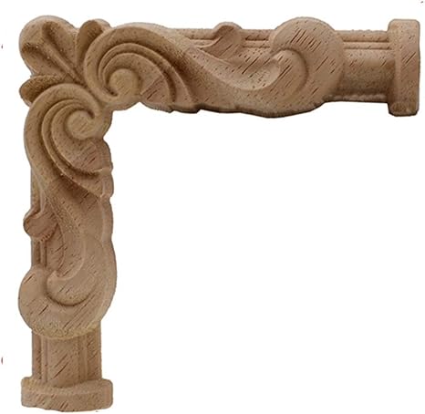 CHENJIAO Dekorative Holzapplikationen Unlackierter Eiche Geschnitzte