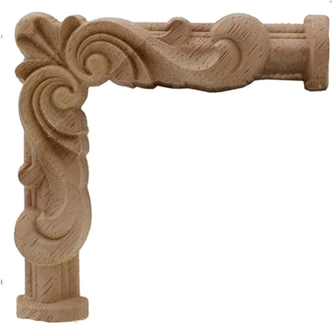 CHENJIAO Dekorative Holzapplikationen Unlackierter Eiche Geschnitzte