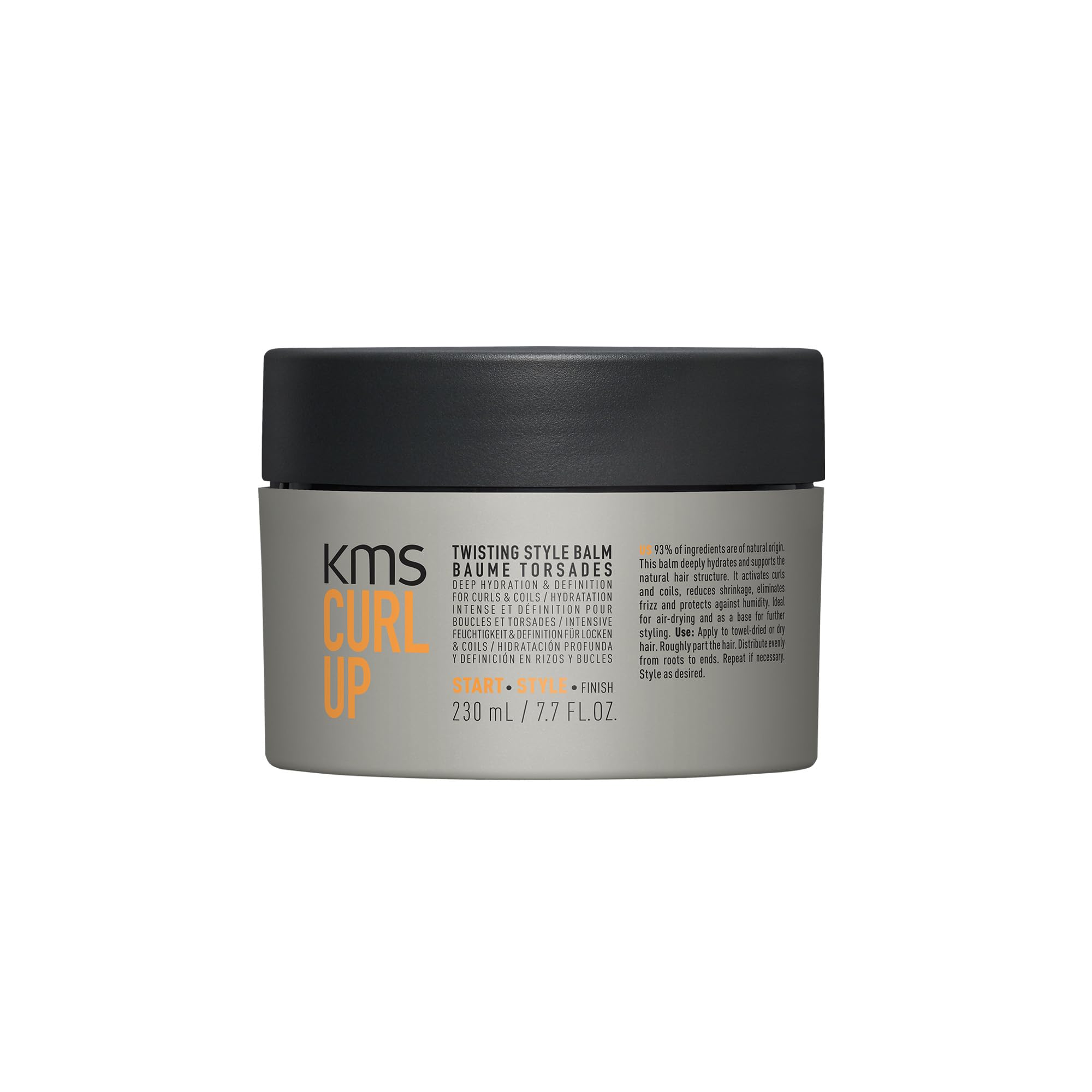 KMS CurlUp Twisting Style Balm, For Curly Hair, Defines & Controls, Anti-Frizz, Vegan & PETA Approved, 230ml