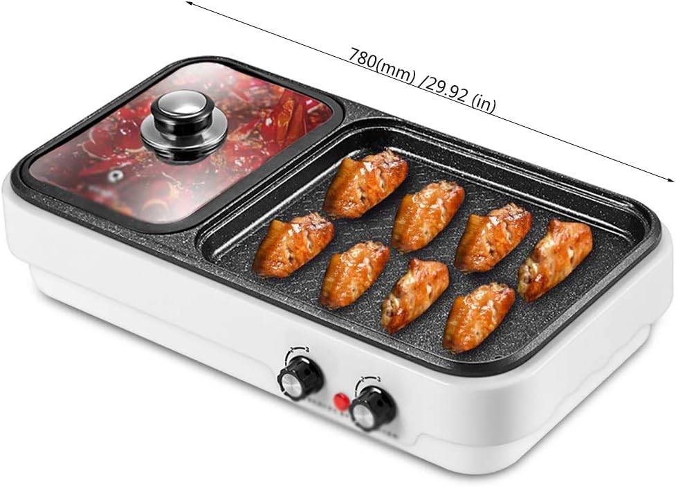 review Nologo W-XS Electric Grill,3000W Power,Not Easy to Rust,Safe,Anti-Scald and Lighter,Independent Temperature Control for Zone Heating,Suitable for Home Kitchen and Outdoor Barbecue,Convenient