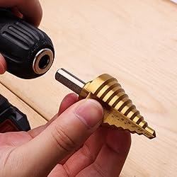WORTURE Step Drill Bits, 3PCS Titanium High Speed