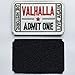 SpaceAuto Ticket to Valhalla Admit One Die Historic Live Again 3D Embroidered Tactical Morale Badge Hook & Loop Patch 2.99