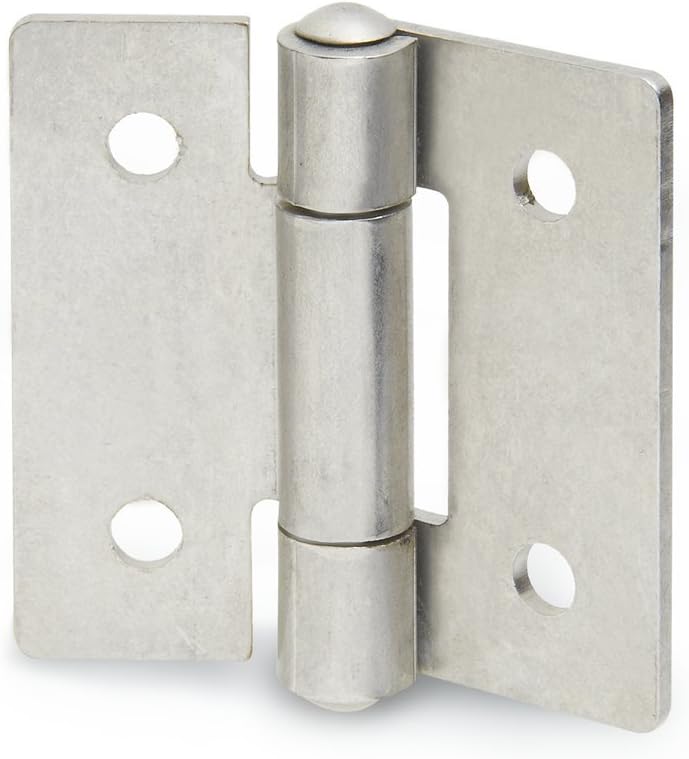 Ganter Standard Elements Stainless Steel Plate Hinges Pack of 2 Silver, Silver, GN 136-NI-30-30-B, Silber, Form: B; Länge: 30mm x 30mm