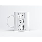 FundingCharlee Best Pop Ever Coffee Mug - Gifts for Christmas, Birthday, Father's Day, Mother's Day - Family Present for The Best Pop 11oz