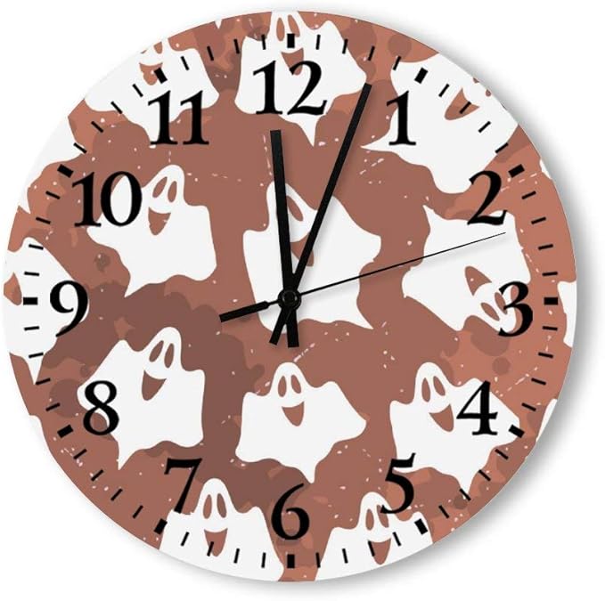NoBrands Happy Halloween Wall Clock Screaming Halloween