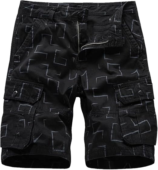 Men's Casual Shorts Outdoors Pocket Work Shorts Zipper Cargo Shorts