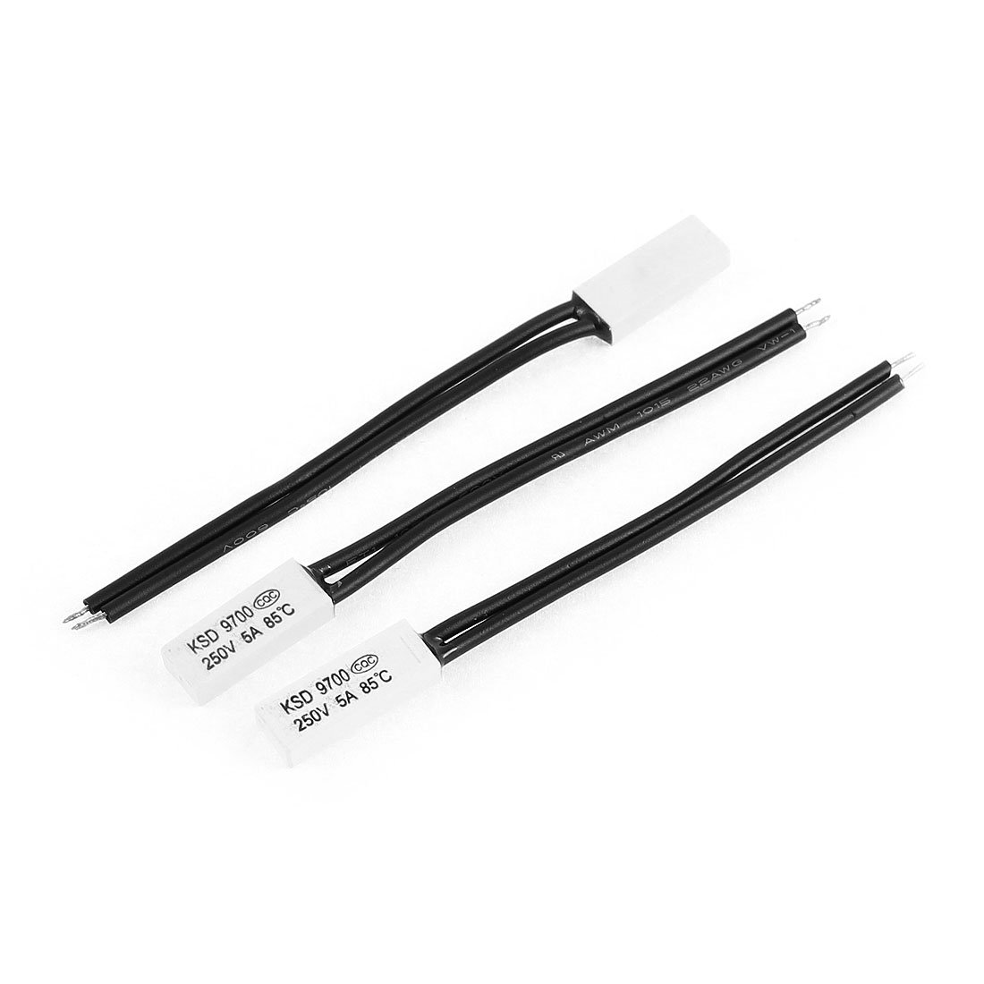 Sourcingmap 3Pcs KSD9700 AC 250V 5A 85C NC Circuit Protection Thermal Fuses