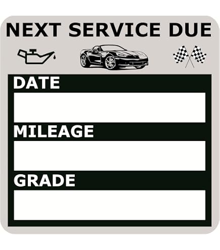 JazSwirl Oil Change Stickers For Windshield - 150 Static Cling Reminder Stickers, 2x2 Inch, Next Service Due