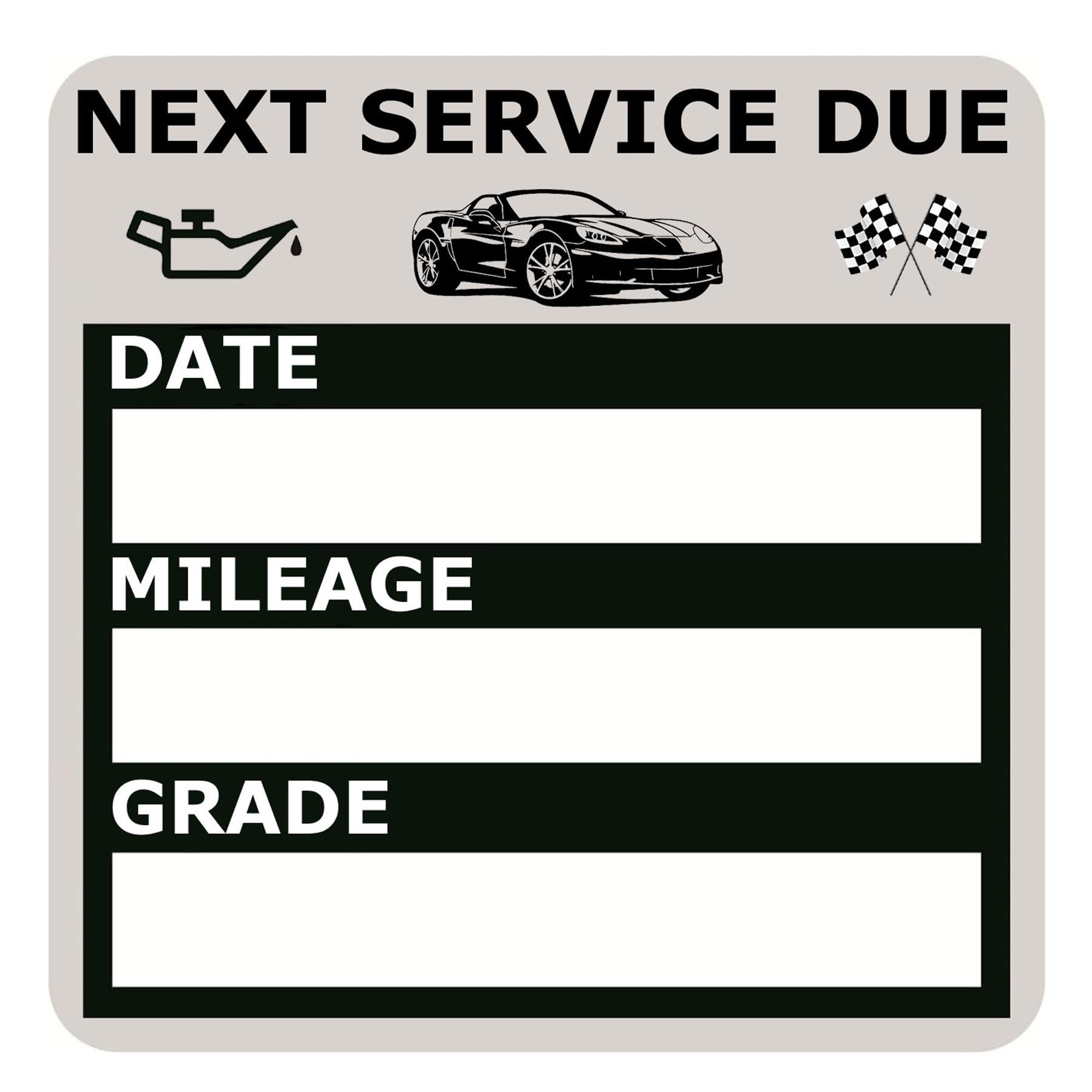 Photo 1 of NOYOC Oil Change Stickers, Static Cling 120 Count 2x2 Inches Oil Change Reminder Sticker for Windshield, No Residue Clear Next Service Due Maintenance Labels for Car Auto Vehicle Window Decals (Black)