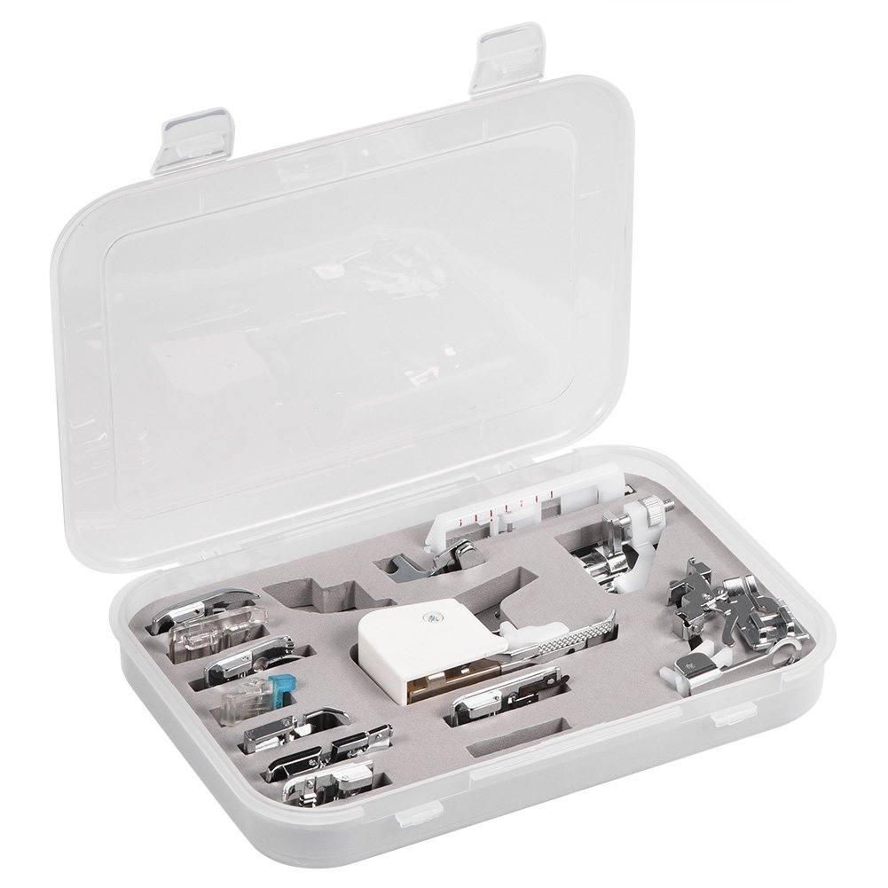 15pcs Sewing Machine Presser Foot Set Walking Foot Kit for JANOME Singer Sewing Machine Accessories Kit