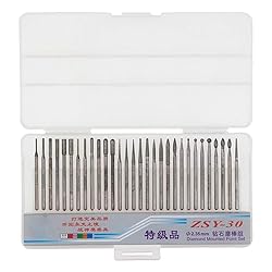 Yakamoz 30Pcs 2.35mm Shank Titanium-Coated Diamond