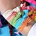 Susufaa 100 Pcs / Lot Candy Color Ribbon Ponytail Holder Yoga Twist Elastic Band or Hair Ties Hair Accessories