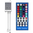 SUPERNIGHT RGBW LED Light Strip Remote Controller, Dimmer for RGB+White RGBWW Strip Light, 40 Key Wireless IR Remote Controller for SMD 5050 3528 RGB Rope Lights
