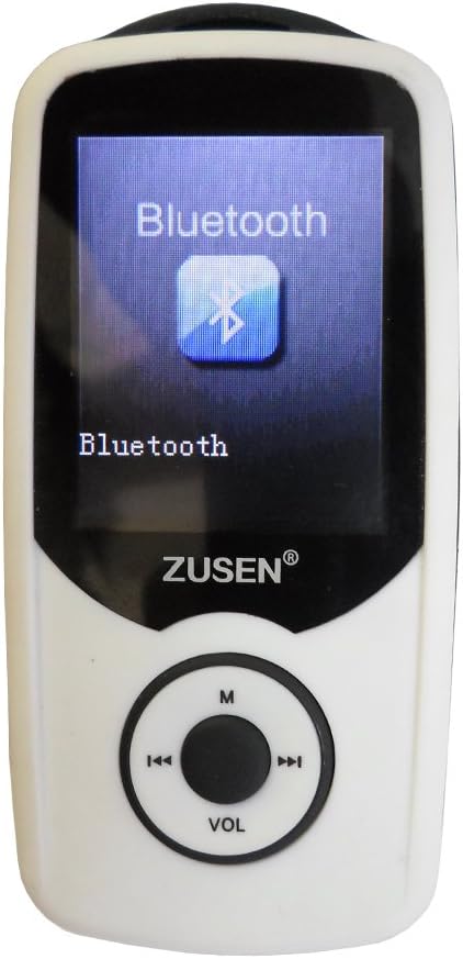 Kingvom 8gb 50 Hours Continuous Playback Mp3 Player with Bluetooth Transmitter Hi-fi Music Player White