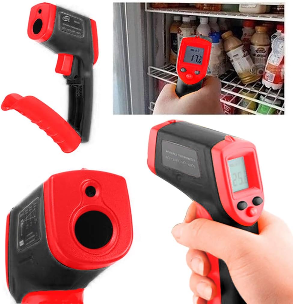 Juner Portable Non-Contact LCD IR Infrared Digital Temperature Thermometer Gu (Gray)