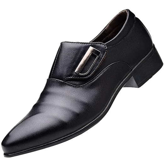 Herren Uniform Berufsschuhe Mokassin Halbschuhe Elegant Businessschuhe Lederschuhe Hochzeit Schuhe,Männer PU Leder Business A