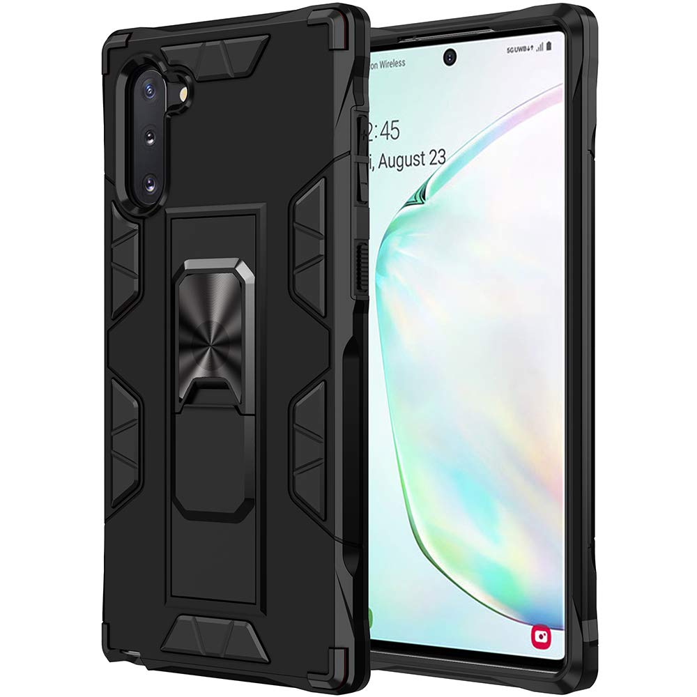 Photo 1 of for Samsung Galaxy Note 10 Case Galaxy Note 10 5G Case Military Grade Shockproof with Kickstand Stand Built-in Magnetic Car Mount Armor Heavy Duty Protective for Galaxy Note 10 5G Phone Case (Black)