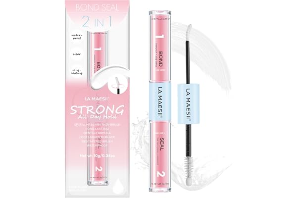 LA MAESII Lash Bond and Seal 10ML, Lash Cluster Glue Waterproof,Long Lasting Lash Glue for Eyelash Clusters,2 in 1 Eyelash Gl