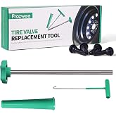 Prozwee Valve Stem Quick Removal Tool Kit,Non-Dismount Tire Replacement | Tire Valve Stem Replacement Kit,with 4PCS TR413 Valve Stems,Perfect Tool for Replacing Leaky Valves in Cars,Trucks,ATVs,etc.