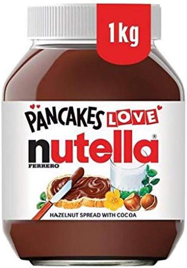 Nutella Chocolate Spread, Hazelnut, for Pancakes Porridge, Muffins and Party Food, Unique Recipe