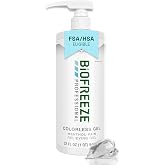 Biofreeze Professional Pain Relief Gel, Colorless Menthol Gel, 32 FL OZ | For Muscle/Joint Pain, Simple Backache, Arthritis, Strains, Bruises &amp; Sprains, NSAID-Free