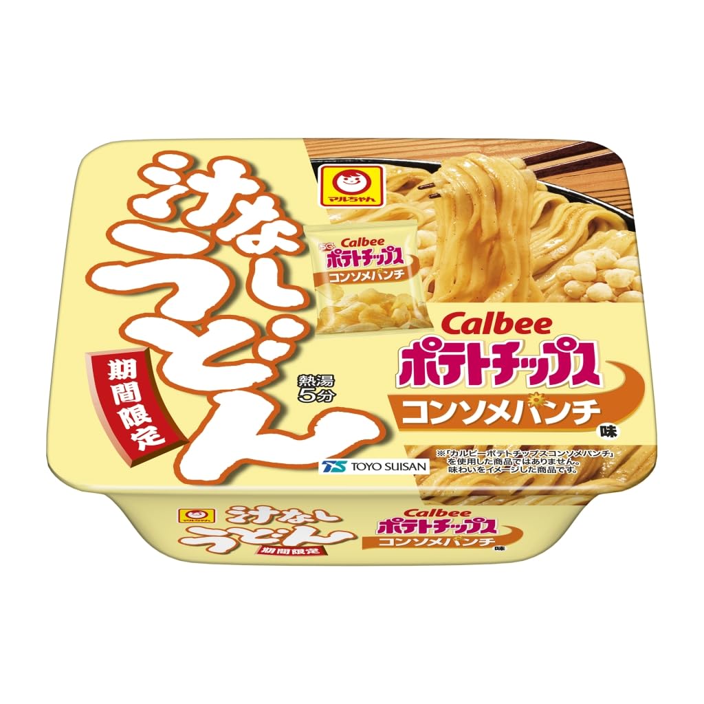 マルちゃん 汁なしうどん コンソメパンチ味 (108g×12個 / カップ麺) 即席 カップうどん (コク深いソース/もちもち食感) インスタント麺 Calbee 東洋水産
