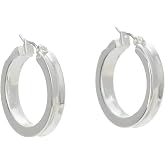 Guess Wide Band Mini Hoop Earrings, Silvertone