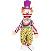 25" Clown w/Hat, Full Body, Ventriloquist Style Puppet