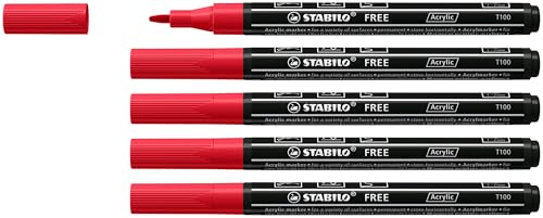 STABILO FREE - Acrylic Marker - ARTY - T100 Round Tip 1-2mm
