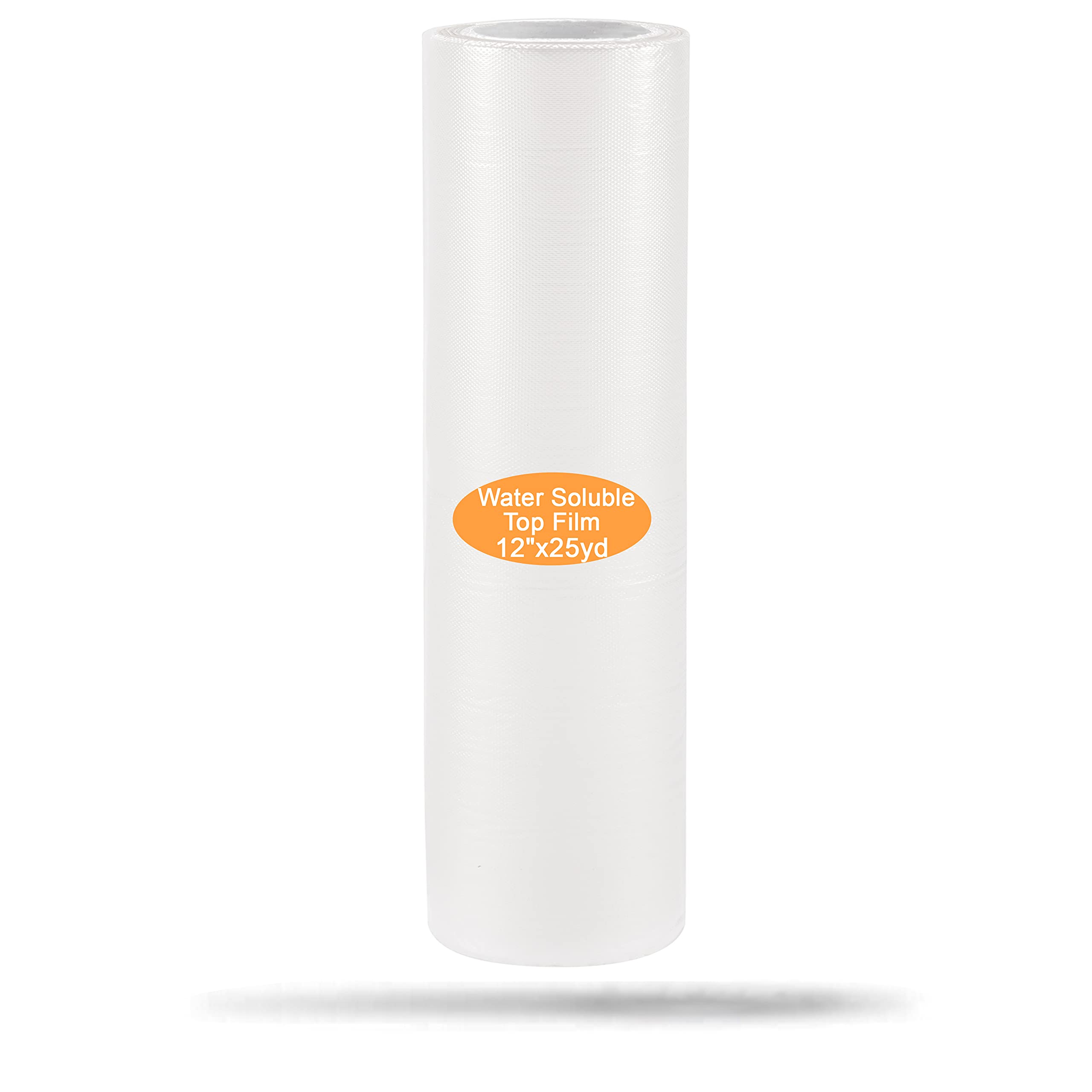 New brothread 25 Microns Transparent Wash Away - Water Soluble Embroidery Topping Film - 12"x25Yd roll - Cut into Variable Sizes for Machine Embroidery and Hand Sewing