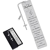 Shejdgart Baptism Bookmark Gifts, Christian Baptism Gifts 2026 for Girl Boys Teens Baby, Catholic Religious First Communion Confirmation Present for Godchild Women Men, Easter Basket Stuffers