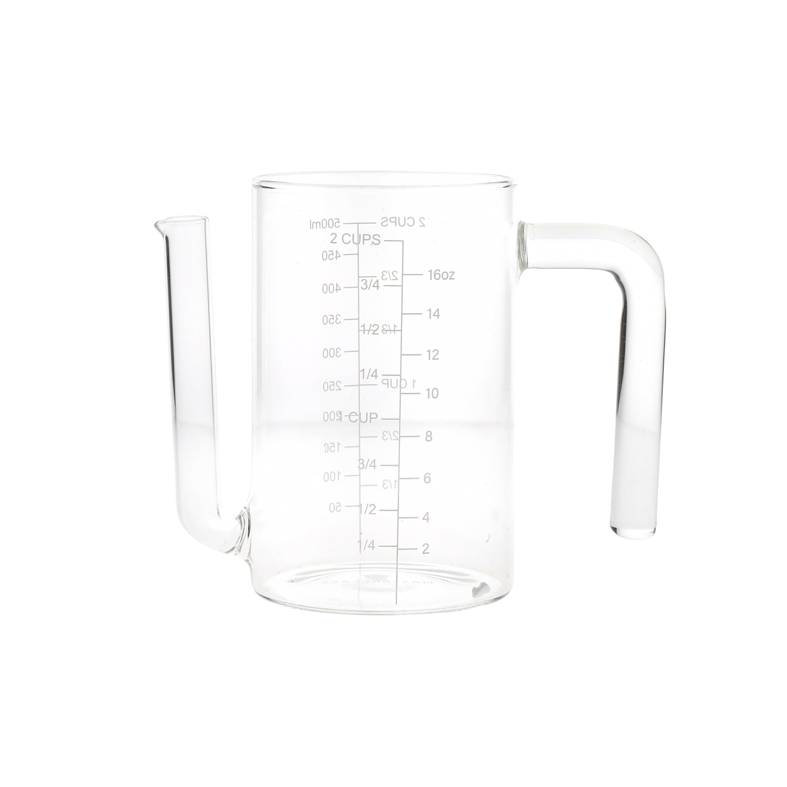 MasterClass Glass Gravy/Fat Separator Jug, 450ml / 2 cups / 16 fl oz capacity, 7.9 x 14.5 x 12.5 cm