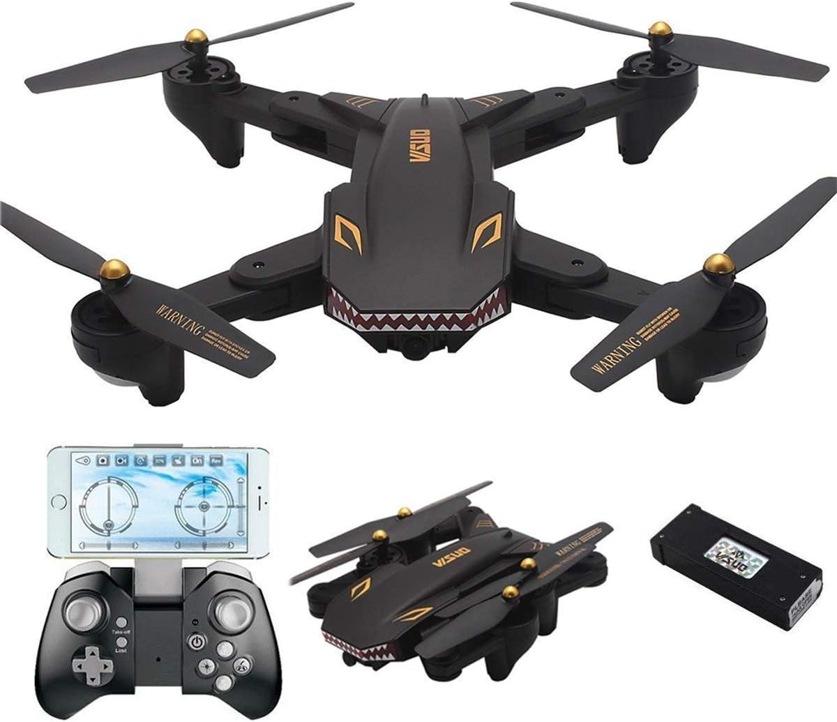 TIANQU VISUO XS809S WiFi FPV Camera RC Drone Quadcopter - Black 720P